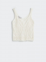 Топ ажурной вязки oodji для Женщины (белый), 73305001/53076/1200N