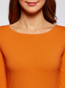 Платье трикотажное облегающего силуэта oodji для женщины (оранжевый), 14001183B/46148/5500N