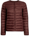 Куртка стеганая с круглым вырезом oodji для женщины (красный), 10204040/45638/4900N