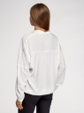 Блузка с отложным воротником oodji для Женщины (белый), 11400456/42540/1200N
