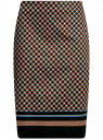 Юбка прямого силуэта базовая oodji для женщины (коричневый), 21608006-5B/14522/3729G