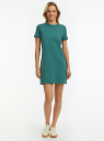 Платье трикотажное свободного силуэта oodji для Женщины (зеленый) Платье трикотажное свободного силуэта oodji для Женщины (зеленый), 14000162B/47481/6900N