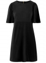 Платье А-силуэта из искусственной замши oodji для Женщина (черный), 18L11001-1/46453/2900N
