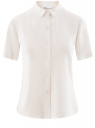 Блузка вискозная с короткими рукавами oodji для женщины (белый), 11411137B/14897/1200N