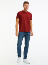Футболка хлопковая oodji для Мужчины (красный) Футболка хлопковая oodji для Мужчины (красный), 5L641001I-60/44135N/3179P