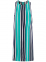 Платье вискозное без рукавов прямого силуэта oodji для Женщины (синий), 11911043-3/49974N/7573S
