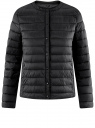 Куртка стеганая с круглым вырезом oodji для Женщины (черный), 10204040/45638/2900N
