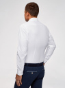 Рубашка базовая из фактурной ткани oodji для мужчины (белый), 3B110020M-1/48379N/1000N