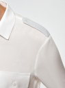 Блузка базовая из вискозы с нагрудными карманами oodji для женщины (белый), 11411127B/26346/1200N