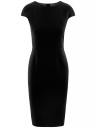Платье-футляр с молнией на спине oodji для женщины (черный), 11902163/31291/2900N