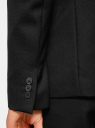 Пиджак приталенный с карманами с клапанами oodji для Мужчины (черный), 2L420203M/47080N/2900N