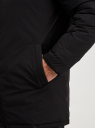 Куртка утепленная с капюшоном oodji для Мужчины (черный), 1L126003M/53177/2925B