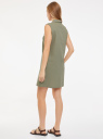 Платье прямое с воротником oodji для женщины (зеленый), 12C11006/16009/6600N
