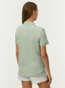 Поло базовое из хлопка oodji для Женщины (зеленый) Поло базовое из хлопка oodji для Женщины (зеленый), 19301010B/46161/6500M