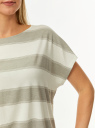 Футболка в полоску с люрексом oodji для Женщины (белый) Футболка в полоску с люрексом oodji для Женщины (белый), 14708057/50967/1220S
