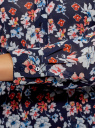 Платье из струящейся ткани с ремнем oodji для женщины (синий), 21912001-4B/17358/7910F