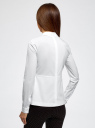 Блузка из хлопка с баской oodji для Женщины (белый), 11400444/42083/1000N