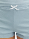 Пижама хлопковая с принтом oodji для женщины (синий), 56002217-1/46154/7029P