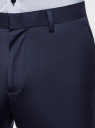 Брюки slim с декоративными карманами oodji для мужчины (синий), 2L210217M/47725N/7800O