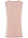Топ прямого силуэта с круглым вырезом oodji для женщины (розовый), 14911014/48728/4B01N
