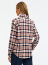 Рубашка фланелевая в клетку oodji для женщины (бежевый), 13L11005-1/50704N/3379C
