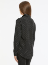 Блузка прямого силуэта с нагрудным карманом oodji для женщины (черный), 11411134-1B/46123/2912D