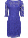 Трикотажное платье oodji для женщины (синий), 24011006/22472/7500N