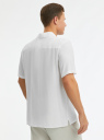 Рубашка вискозная с коротким рукавом oodji для Мужчина (белый), 3L430002M/42540/1200N