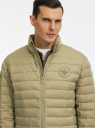 Куртка стеганая на молнии oodji для мужчины (зеленый), 1B121002M/33445/6666B
