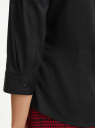Рубашка с нагрудным карманом и рукавом 3/4 oodji для Женщина (черный), 13K01005B/42083/2900N