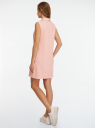 Платье прямое с воротником oodji для женщины (розовый), 12C11006/16009/4B01N
