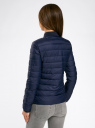Куртка стеганая с трикотажным воротником oodji для Женщины (синий), 10203061-1/45638/7900N