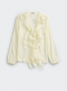 Блузка из лиоцелла с рюшами oodji для Женщины (белый), 21400407/52971/1200N