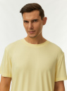Футболка прямая из вискозы oodji для Мужчины (желтый) Футболка прямая из вискозы oodji для Мужчины (желтый), 5L641001I-43/49998/5201N