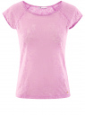 Футболка из ткани деворе oodji для Женщины (фиолетовый), 24707002/45516/8000F