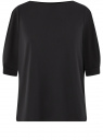 Блузка из крепового трикотажа с короткими рукавами oodji для женщины (черный), 14701113/46064/2900N