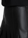 Юбка в складку из искусственной кожи oodji для Женщины (черный), 18H00033/50427/2900N