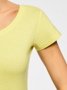 Комплект из двух базовых футболок oodji для Женщины (желтый), 14701008T2/46154/6700N