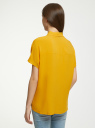 Блузка вискозная свободного силуэта oodji для женщины (желтый), 11405139-1/24681/5200N