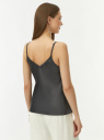 Топ на бретелях из струящейся ткани oodji для Женщины (серый) Топ на бретелях из струящейся ткани oodji для Женщины (серый), 14901426/50157/2501N