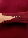 Платье базовое из вискозы с пуговицами на рукаве oodji для женщины (красный), 73912217-1B/33506/4900N