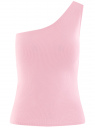 Топ хлопковый на одно плечо oodji для Женщины (розовый), 15F15002/48002/4000N