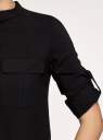 Блузка вискозная с регулировкой длины рукава oodji для женщины (черный), 11403225-9B/42540/2900N