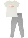 Пижама хлопковая с брюками oodji для женщины (серый), 56002200-9/46154/2329P