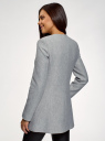 Пальто приталенное на молнии oodji для Женщины (серый), 10104049/49400/2012N