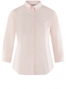Рубашка с нагрудным карманом и рукавом 3/4 oodji для женщины (розовый), 13K01005B/42083/4000N