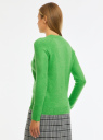 Джемпер вязаный с рукавом реглан oodji для женщины (зеленый), 63807362/48517/6B00N