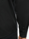 Рубашка прямого силуэта с длинным рукавом oodji для мужчины (черный), 3B110034M-1/49838N/2900N