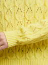 Джемпер ажурный с длинным рукавом oodji для Женщина (желтый), 63807372/35472/5200N