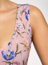 Платье макси с вырезом на спине oodji для женщины (розовый), 14005127-2/42626/4178F